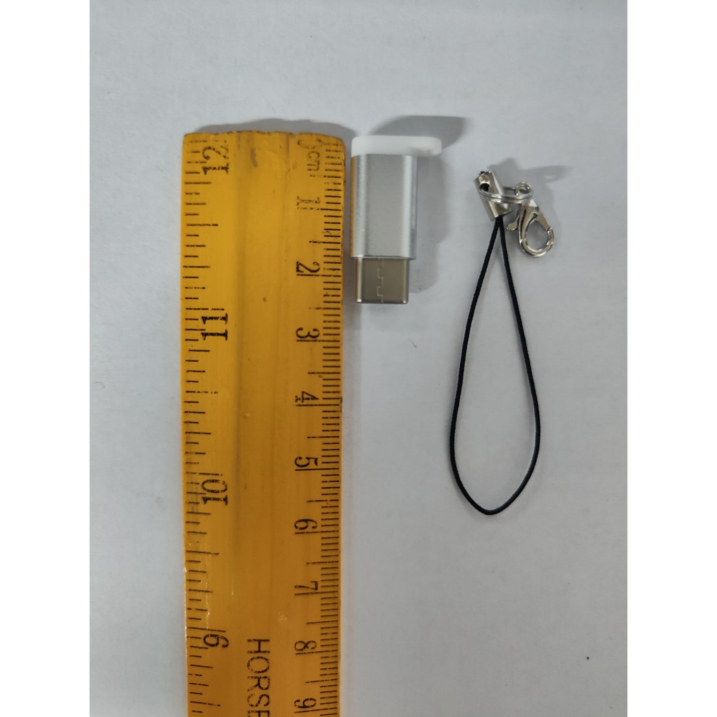 Adaptor micro USB (mama) to Type-C(tata) cu Agatatoare Breloc inclusa, Argintiu