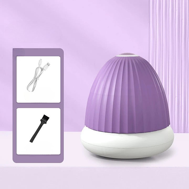 Aparat de Scame 2 in 1, Curatare Haine si Lampa de Veghe, 3 Trepte, Incarcare Tip C, 4 W, 9 x 10 cm, Mov