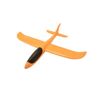 Avion Planor, in punga, din Polistiren, Lungime 47 cm, Portocaliu