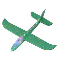 Avion Planor, cu Lumini pe Toata Lungimea, din Poliester, 48 cm, Verde