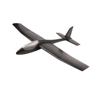 Avion Zburator, Tip Planor, 83 cm Lungime, +3 Ani, din Polistiren, Aruncare 10 - 30 m, Negru