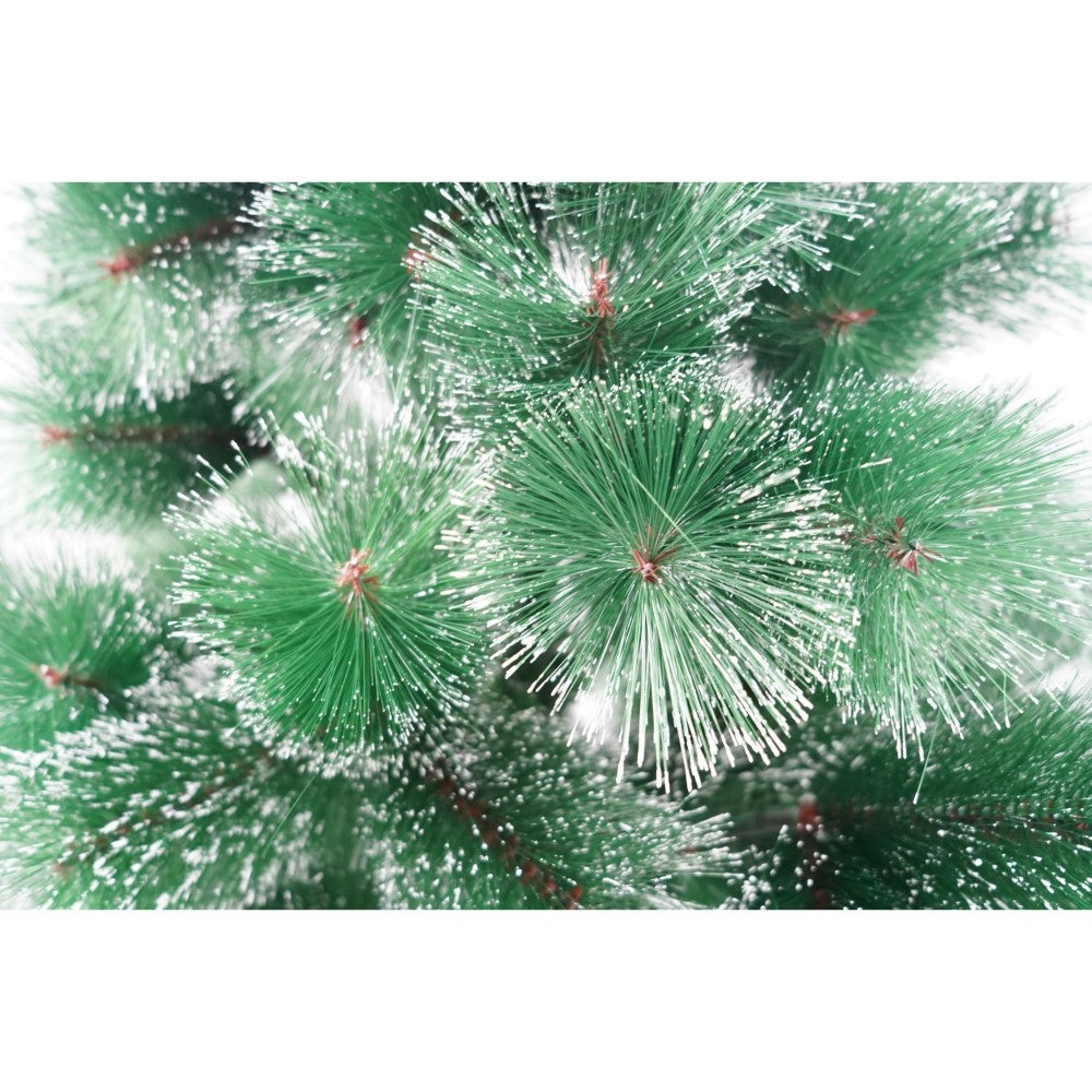 Brad artificial de Craciun tip pin nins, pentru interior/exterior, inaltime 150 cm, verde, suport metalic inclus