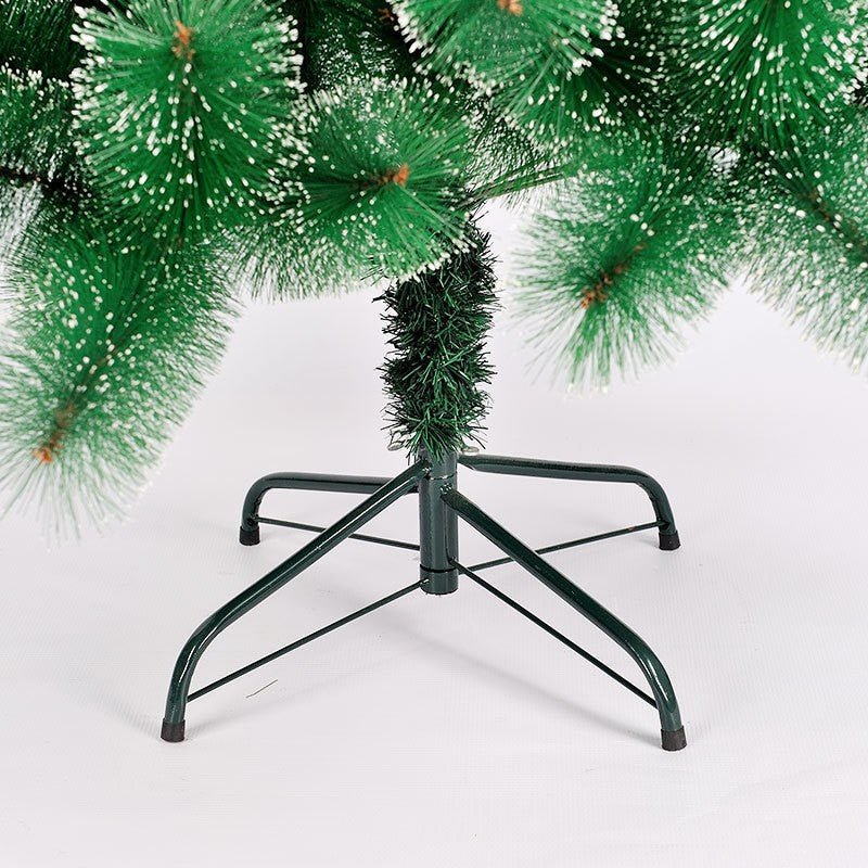 Brad artificial de Craciun tip pin nins, pentru interior/exterior, inaltime 150 cm, verde, suport metalic inclus