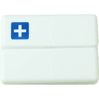 Cutie depozitare medicamente, 7 compartimente sigilate individual, pliabila, portabila, Alb/Albastru