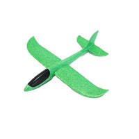 Avion planor din polistiren in punga , lungime 47 cm , Verde