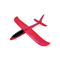 Avion planor din polistiren in punga , lungime 47 cm , Rosu