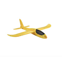 Avion planor din polistiren in punga , lungime 47 cm , Galben