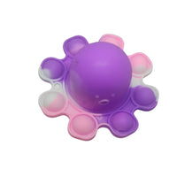 Jucarie Antistres, Tip Pop It, Caracatita Reversibila, din Silicon, 20 x 10 cm, Mov