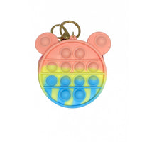 Jucarie Antistres din silicon, Pop It Now And Flip It, Portofel, 6 cm, Macarons