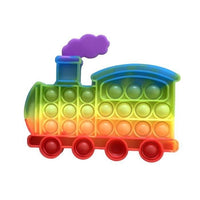 Jucarie antistres din silicon, Pop It Now and Flip It, Tren, Multicolor