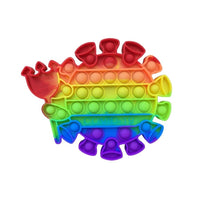 Jucarie antistres din silicon, Pop It Now and Flip It, Virus, Multicolor