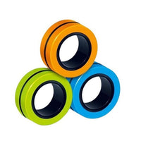 Jucarie antistres, inele magnetice, 3 piese, Multicolor