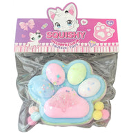 Jucarie Antistres Squishy, cu Revenire Lenta, Model Labuta de Pisica, 200g, 12.5 x 10.5 cm Squeeze Pinch Family, Ambalaj Transparent, Model 4