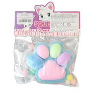 Jucarie Antistres Squishy, cu Revenire Lenta, Model Labuta de Pisica, 220g, 12.5 x 10.5 cm Squeeze Pinch Family, Ambalaj Transparent, Model 1