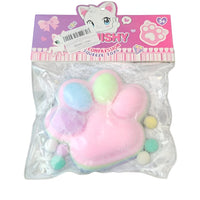 Jucarie Antistres Squishy, cu Revenire Lenta, Model Labuta de Pisica, 220g, 12.5 x 10.5 cm Squeeze Pinch Family, Ambalaj Transparent, Model 2