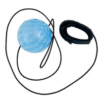 Jucarie Interactiva, Minge Saltareata Crystal Ball, cu Banda Elastica, 6 cm, +7 Ani, din Plastic, Albastru