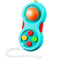 Jucarie Interactiva, Model Fidget Pad, Antistres, +3 Ani, Functii Multiple, 5.5 x 3.5 x 11 cm, Albastru
