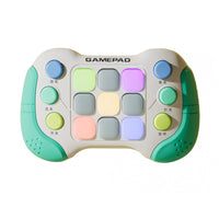 Jucarie Interactiva, Tip Consola Pop It, 6 butoane functionale, 5 Moduri de Joc, 600 Niveluri, + 3 ani, Verde/Gri