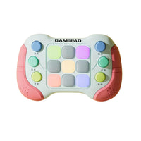 Jucarie Interactiva, Tip Consola Pop It, 6 butoane functionale, 5 Moduri de Joc, 600 Niveluri, + 3 ani, Rosu/Gri