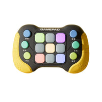 Jucarie Interactiva, Tip Consola Pop It, 6 butoane functionale, 5 Moduri de Joc, 600 Niveluri, + 3 ani, Galben/Negru