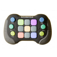 Jucarie Interactiva, Tip Consola Pop It, 6 butoane functionale, 5 Moduri de Joc, 600 Niveluri, +3 ani, Gri/Negru