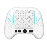 Jucarie Interactiva Pop It, Tip Consola, Anti-Stres, 5 Moduri de Joc, din ABS si Silicon, +3 Ani, Sunete si Lumini Model Controller, Alb