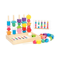Jucarie Montessori de Sortat, din Lemn, Forme Geometrice,+3 Ani, 25 de Piese, 21.5 x 16 x 3 cm, Multicolor