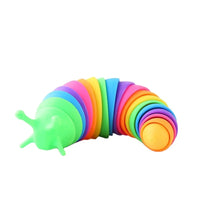 Jucarie Senzoriala Antistres, Fidget Toys, Omida Curcubeu, 18.6 cm, Functie de Luminat, +3 Ani, Multicolor