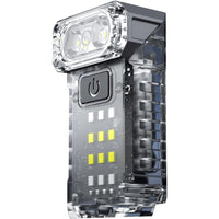 Lanterna UV LED Portabila, Incarcare USB Tip C, Raza 50 m, 5W, 3 Culori de Lumina, 1200 mAh, 8 x 2 x 4.2 cm, Transparent Fluorescent