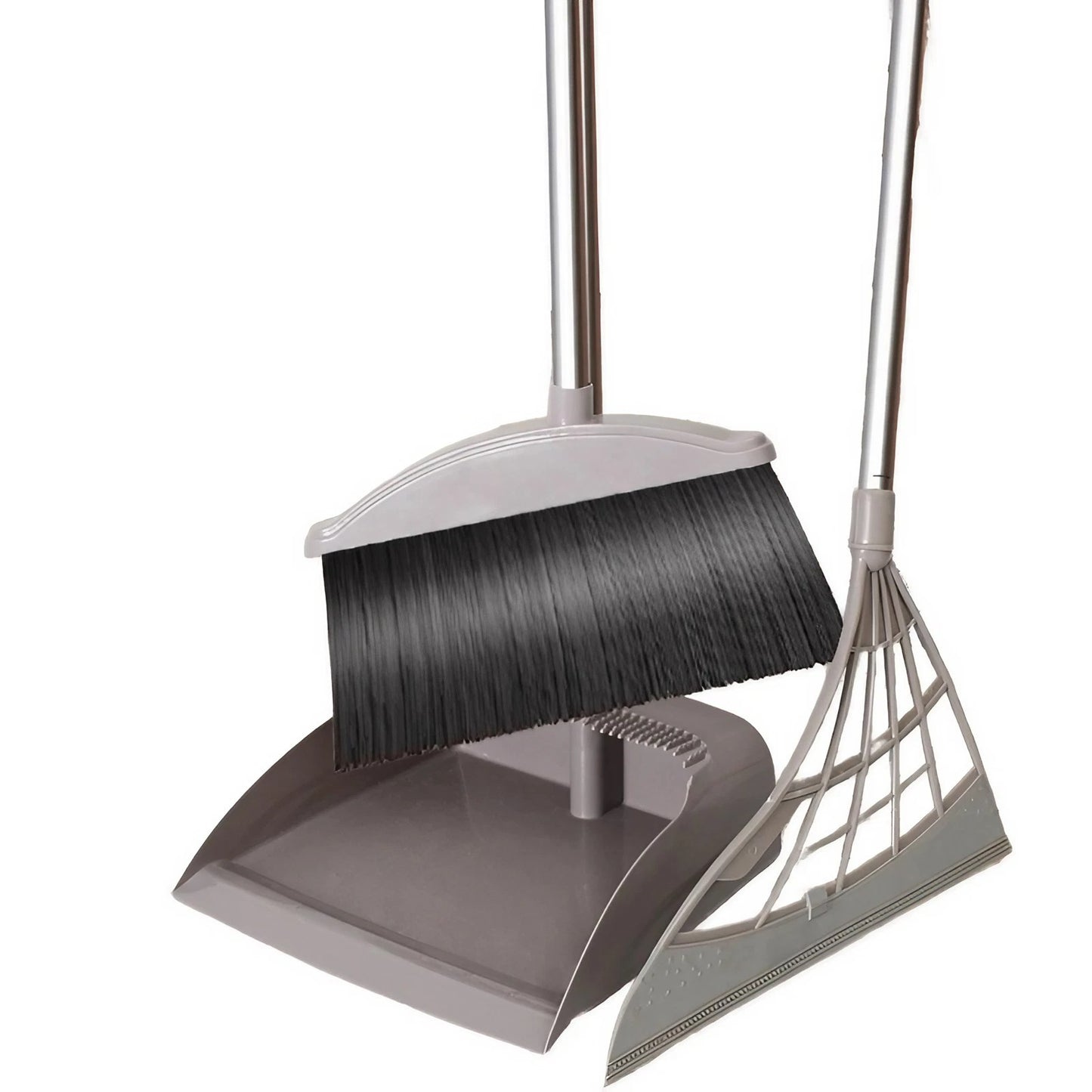 Set matura, faras cu coada si matura silicon, Pentru uz casnic, Plastic/Otel, Gri, 90 x 72 x 100 cm