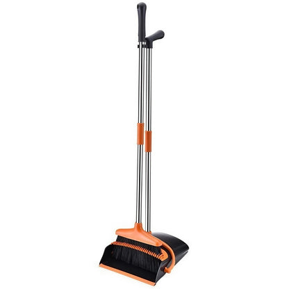 Set matura si faras cu coada, Pentru uz casnic, Plastic/Otel, Portocaliu/Negru, Depozitare verticala, 26x25.5x83 cm
