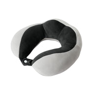 Perna de Voiaj, Pentru Gat, din Bumbac, 4 Cocoase Pentru Confort, Accesoriu de Voiaj, Birou, Masina, Sistem Prindere Capse, Negru