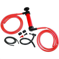 Pompa Manuala pentru Combustibil, Pompa pentru Lichide, din Plastic Rezistent,  Debit 5L per minut, 23 × 20 × 3 cm, 380 gr, Rosu