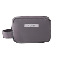 Portfard, cu Maner, Material Impermeabil, pentru Cosmetice, 16 x 11 x 7 cm, Gri