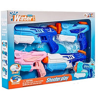Set 4x Pistol cu Apa pentru Copii, 6ani+, Albastru+Roz, 300 ML