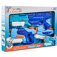 Set 3x Pistol cu Apa pentru Copii, 6ani+, Albastru, 1x 1500 ML +  1x 500 ML +  1x 300 ML