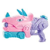 Pistol cu Apa pentru Copii, Rezervor, Pentru Piscina/Plaja, 6ani+, Triceratops, 3 duze, Roz, 640ML