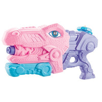Pistol cu Apa pentru Copii, Rezervor, Pentru Piscina/Plaja, 6ani+, Tiranozaur, 3 duze, Roz, 660ML