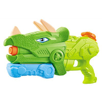 Pistol cu Apa pentru Copii, Rezervor, Pentru Piscina/Plaja, 6ani+, Triceratops, 3 duze, Verde, 1330ML