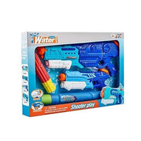 Set 2x Pistol cu Apa pentru Copii, 6ani+, Albastru, 1x 900 ML +  1x 300 ML
