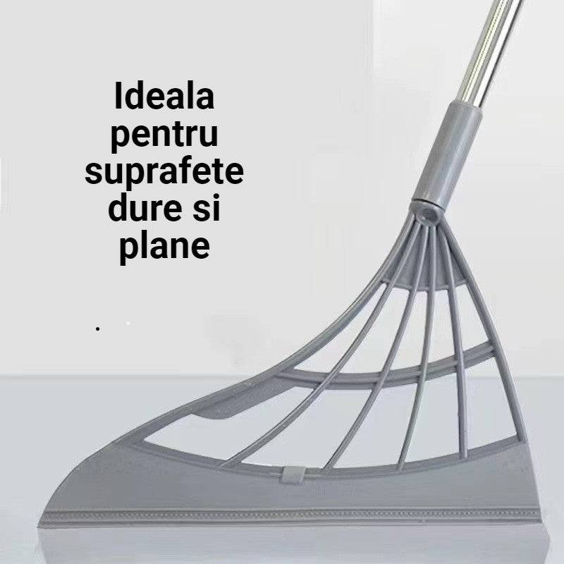 Set matura, faras cu coada si matura silicon, Pentru uz casnic, Plastic/Otel, Gri, 90 x 72 x 100 cm