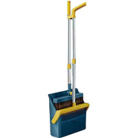 Set Matura si Faras cu Coada, cu Dinti de Pieptene pentru Curatare Matura, rotativ, pliabil, detasabil, Otel inoxidabil si Polipropilena, 99 x 30 cm Albastru