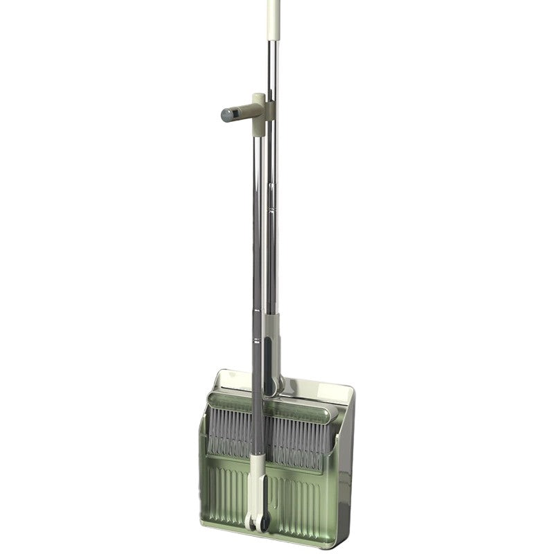 Set Matura si Faras cu Coada, cu Dinti de Pieptene pentru Curatare Matura, rotativ, pliabil, detasabil, Otel inoxidabil si Polipropilena, 99 x 30 cm Verde