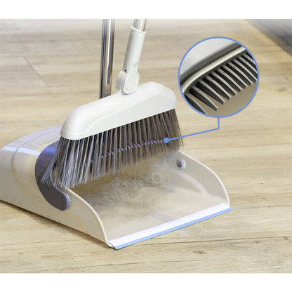 Set matura si faras cu coada, Pentru uz casnic, Plastic/Otel, Maro/Bej, Depozitare verticala, 26x25.5x83 cm