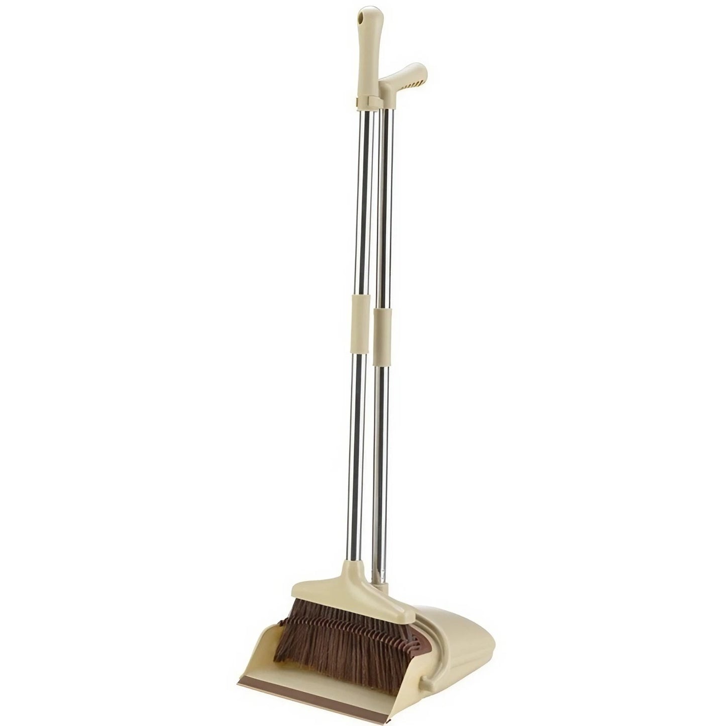 Set matura si faras cu coada, Pentru uz casnic, Plastic/Otel, Maro/Bej, Depozitare verticala, 26x25.5x83 cm