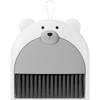 Set Matura si Faras, Pentru Birou, din PP, Model Ursulet, 23.5 x 18 cm, Gri