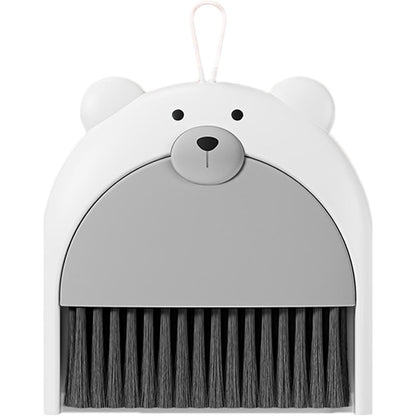 Set Matura si Faras, Pentru Birou, din PP, Model Ursulet, 23.5 x 18 cm, Gri