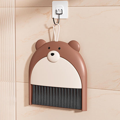 Set Matura si Faras, Pentru Birou, din PP, Model Ursulet, 23.5 x 18 cm, Maro