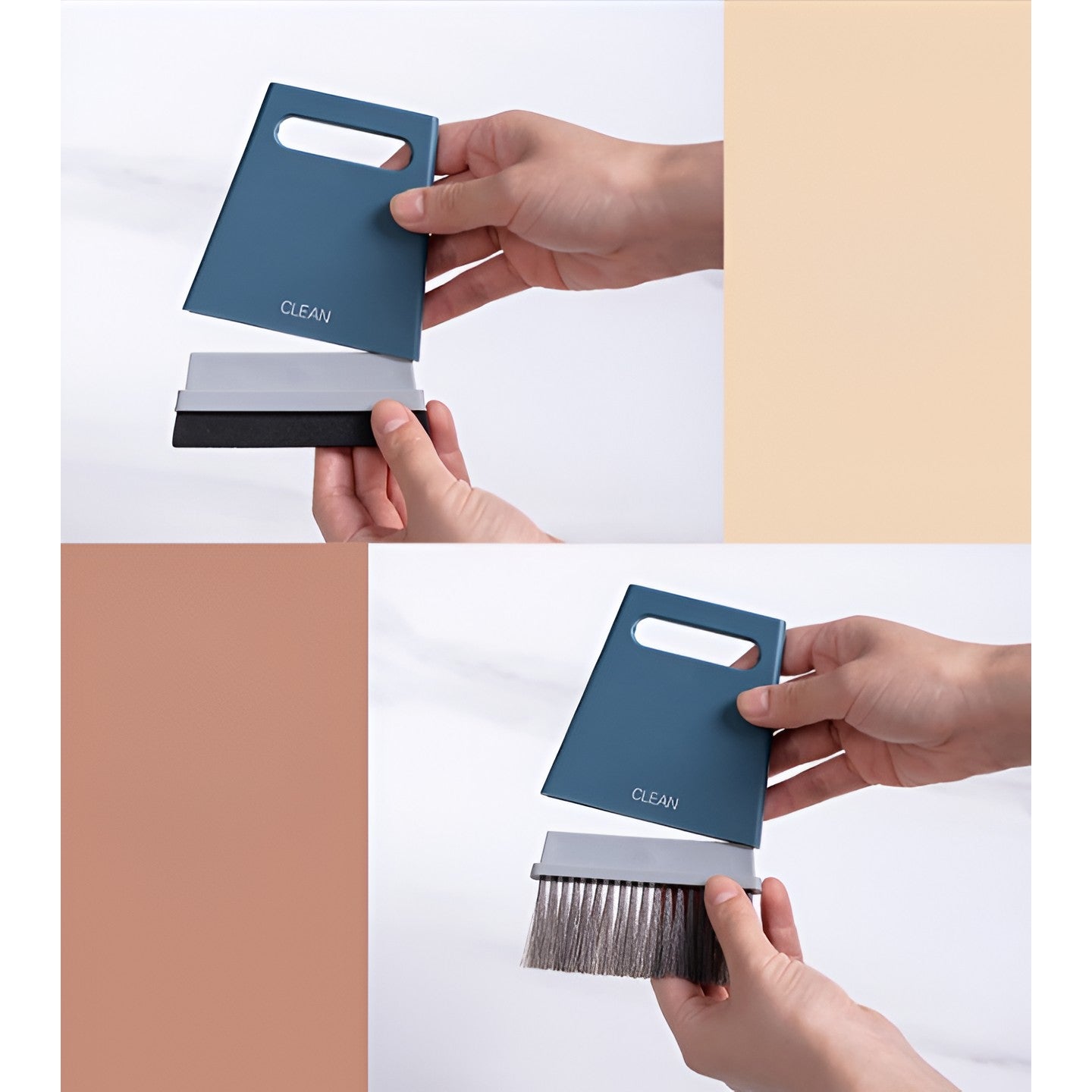 Set Mini Matura si Faras, Uz Casnic, Doua Perii, pentru Birou, Bucatarie, Casa, 19.5x13.8x3.6 cm, Albastru