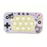 Jucarie interactiva tip consola pentru copii, speed push whack-a-mole, joc de viteza pop it, material ABS/silicon, cu nivele, sunete si lumini, 15.5 x 7.6 x 5.3 cm, model elfi, mov